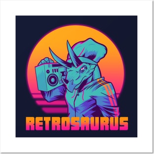 Retrosaurus - Tricera-Hop Posters and Art